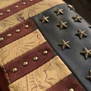 Leather American Flag Wallet